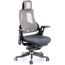 Кресло офисное Special4You WAU SLATEGREY FABRIC, SNOWY NETWORK - Картинка 3