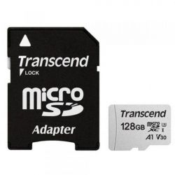  '  ' Transcend microSDXC 128GB UHS-I U3 (TS128GUSD300S-A) + SD  -  1
