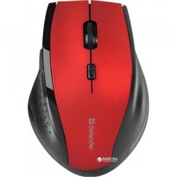 ���� ���������� Defender Accura MM-365, Red/Black, USB, �������, 800/1200/1600 dpi, 6 ������, 2xAAA (52367)