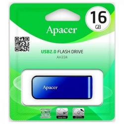  Apacer 16Gb USB 2.0 AH334 blue (AP16GAH334U-1)
