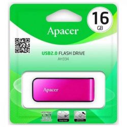  Apacer 16Gb USB 2.0 AH334 pink (AP16GAH334P-1)