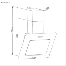 Вытяжка PYRAMIDA NRX 60 (800) B GWH - Картинка 7