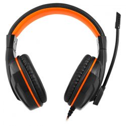 Навушники Gemix N20 Gaming Black/Orange, Mini jack, мікрофон, накладні, кабель 1.2 м - Картинка 2