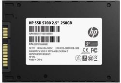 Твердотільний накопичувач SSD 250Gb, HP S700, SATA3, 2.5", 3D TLC, 555/515 МБ/с (2DP98AA) - Картинка 3