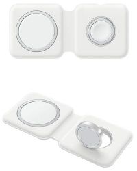 ������������ �������� ���������� ColorWay MagSafe Duo Charger, White, 15 ��, �� 2 ��������� ������������, Qi, ������ �� �������������� � �������� �����������, ������������� � Apple Watch / iPhone / Airpods (CW-CHW32Q-WT)