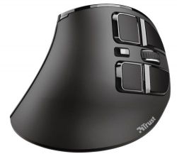 Мышь беспроводная Trust Voxx Rechargeable Ergonomic, Black, Bluetooth / 2.4 GHz, оптическая, 1200 - 2400 dpi, 9 программируемых кнопок, встроенный аккумулятор (23731) - Картинка 2