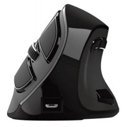 Мышь беспроводная Trust Voxx Rechargeable Ergonomic, Black, Bluetooth / 2.4 GHz, оптическая, 1200 - 2400 dpi, 9 программируемых кнопок, встроенный аккумулятор (23731) - Картинка 4