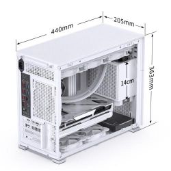 ������ Jonsbo D31 MESH SCREEN, White, ��� ��, Mini Tower, ��� Micro ATX / DTX / Mini ITX, 8" TFT ����� (1280x800, 60 ��), CPU �� 168 �� / VGA �� 400 ��, ���� ������ �� ������������� ���� - �������� 8