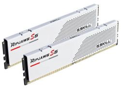 Память 32Gb x 2 (64Gb Kit) DDR5, 5600 MHz, G.Skill Ripjaws S5, White, 36-36-36-89, 1.25V, с радиатором (F5-5600J3636D32GX2-RS5W) - Картинка 2