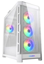 ������ Cougar Duoface Pro RGB White, ��� ��, ATX / Micro ATX / Mini ITX, USB 3.0 x2, USB 2.0 x1, Type-C Gen 2, RGB �����������, 4x120 ARGB, ����������� ����, 240x496x465 ��
