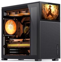 ������ Jonsbo D41 MESH SCREEN, Black, ��� ��, Mini Tower, ��� ATX / Micro ATX, 8" TFT ����� (1280x800, 60 ��), 1xUSB 3.0 / 1xType-C 3.2, ����. CPU - 168 �� / VGA - 400 ��, ������� ������ �� ����������� ������