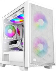 ������ PcCooler C3 D310 ARGB, White, Mini Tower, ��� ��, ��� Micro ATX / Mini ITX, 2xUSB 3.0, ����. CPU - 165 �� / GPU - 350 ��, 2x120 �� ARGB, ���� ������ �� ������������� ����