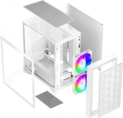 ������ PcCooler C3 D310 ARGB, White, Mini Tower, ��� ��, ��� Micro ATX / Mini ITX, 2xUSB 3.0, ����. CPU - 165 �� / GPU - 350 ��, 2x120 �� ARGB, ������� ������ �� ����������� ������ - �������� 9