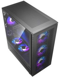 ������ PcCooler ME200 MESH, Black, Full Tower, ��� ��, ��� E-ATX / ATX / Micro ATX / Mini ITX, 1xUSB 3.0 / 2xUSB 2.0, ����. CPU - 180 �� / GPU - 380 ��, 3x120 �� ARGB, ������� ������ �� ����������� ������ - �������� 2