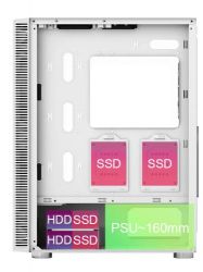 ������ Montech X3 MESH, White, Mid Tower, ��� ��, ��� ATX / Micro ATX / Mini ITX, 1xUSB 3.0 / 2xUSB 2.0, ����. CPU - 160 �� / GPU - 305 ��, 3x140 �� LED "Rainbow" / 3x120 �� LED "Rainbow", ������� ������ �� ����������� ������ - �������� 7