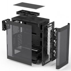 Корпус Zalman i4, Black, Mid Tower, без БЖ, для ATX / Micro ATX / Mini ITX, 2xUSB 3.0 / 1xUSB 2.0, макс. CPU - 170 мм / VGA - 320 мм, 6x120 мм - Картинка 8