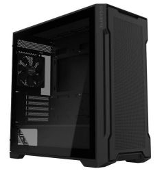 ������ Gigabyte C102 GLASS, Black, Mid Tower, ��� ��, ��� Micro ATX / Mini ITX, 2xUSB 3.0, ����. CPU - 165 �� / VGA - 410 ��, 2x120 ��, ���� ������ �� ������������� ���� (GB-C102G)