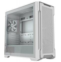 ������ Gigabyte C102 GLASS, White, Mid Tower, ��� ��, ��� Micro ATX / Mini ITX, 2xUSB 3.0, ����. CPU - 165 �� / VGA - 410 ��, 2x120 ��, ���� ������ �� ������������� ���� (GB-C102GI)