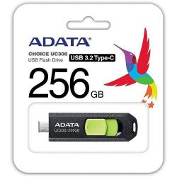 ���� ���������� USB 256Gb ADATA UC300, Black/Green, Type-C 3.2 Gen 1, �� 100 ��/� (ACHO-UC300-256G-RBK/GN) - �������� 3