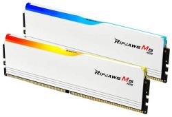 Память 16Gb x 2 (32Gb Kit) DDR5, 6400 MHz, G.Skill Ripjaws M5 RGB, White, 32-39-39-102, 1.4V, с радиатором, XMP (F5-6400J3239G16GX2-RM5RW) - Картинка 2