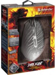 Мышь Defender Dark Agent GM-590L, Black, USB, оптическая, 1200-7200 dpi, 60 IPS, радужная подсветка, 5 программируемых кнопок, 1.5 м, коврик в комплекте (52590) - Картинка 3
