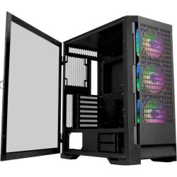 ������ Frontier MALAVI, Black, ��� ��, Midi Tower, ��� E-ATX / ATX / MicroATX / Mini-ITX, 1xType-C / 2xUSB 3.0, ����. CPU - 175 �� / VGA - 385 ��, 3x120 �� �RGB, ���� ������ �� ������������� ���� - �������� 2