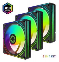 ���������� 120 ��, GameMax RA300, Black, 3 ��, 120�120�25 ��, ARGB ���������, 800-1600 ��/���, �� 31.21 ��, 4-pin (PWM, 50 ��) / 3-pin (ARGB, 50 ��), ����������������� ���������