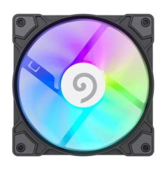 Вентилятор 120 мм, GameMax FN12A-S5, Black, 120х120х25 мм, ARGB подсветка, 800-1600 об/мин, до 30 дБ, 4-pin (PWM, 50 см) / 3-pin (ARGB, 50 см), гидродинамический подшипник - Картинка 1