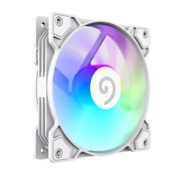 Вентилятор 120 мм, GameMax FN12A-S5-W, White, 120х120х25 мм, ARGB подсветка, 800-1600 об/мин, до 30 дБ, 4-pin (PWM, 50 см) / 3-pin (ARGB, 50 см), гидродинамический подшипник - Картинка 2