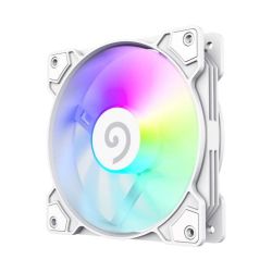 Вентилятор 120 мм, GameMax FN12A-S5-W, White, 120х120х25 мм, ARGB подсветка, 800-1600 об/мин, до 30 дБ, 4-pin (PWM, 50 см) / 3-pin (ARGB, 50 см), гидродинамический подшипник - Картинка 3