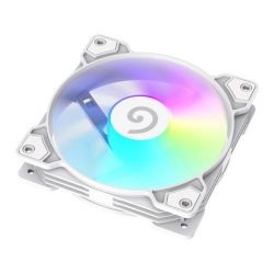 Вентилятор 120 мм, GameMax FN12A-S5-W, White, 120х120х25 мм, ARGB подсветка, 800-1600 об/мин, до 30 дБ, 4-pin (PWM, 50 см) / 3-pin (ARGB, 50 см), гидродинамический подшипник - Картинка 5
