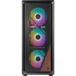 Корпус AZZA FOREST, Black, без БЖ, Mid Tower, для ATX / Micro ATX / Mini ITX, 2xUSB 3.0, макс. CPU - 160 мм / VGA - 330 мм, 3x120 мм ARGB, бічна панель із загартованого скла (CSAZ-370) - Картинка 2