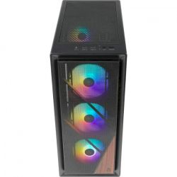 Корпус AZZA FOREST, Black, без БЖ, Mid Tower, для ATX / Micro ATX / Mini ITX, 2xUSB 3.0, макс. CPU - 160 мм / VGA - 330 мм, 3x120 мм ARGB, бічна панель із загартованого скла (CSAZ-370) - Картинка 3