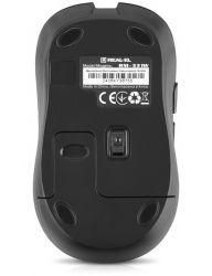 ���� REAL-EL RM-331W Wireless, Black, ������������, USB, ����������, 1600 dpi, 5 ������, 2xAAA - �������� 6