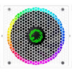 Блок живлення 750 Вт, GameMax RGB 750 PRO, White, модульний, 80+ Gold, Active PFC, 14 см з ARGB підсвічуванням, 3xMolex / 8xSATA / 1x16-pin / 2x6+2-pin / 2x4+4-pin / 1x20+4 pin, захист OVP/UVP/OCP/OLP/OPP/SCP - Картинка 4