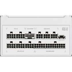 Блок живлення 750 Вт, GameMax RGB 750 PRO, White, модульний, 80+ Gold, Active PFC, 14 см з ARGB підсвічуванням, 3xMolex / 8xSATA / 1x16-pin / 2x6+2-pin / 2x4+4-pin / 1x20+4 pin, захист OVP/UVP/OCP/OLP/OPP/SCP - Картинка 7