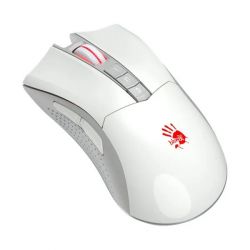 Мышь беспроводная Bloody R90 Plus, White, USB 2.4GHz, оптическая (сенсор BC3332-S), 100 - 5000 cpi, 150 IPS, 8 программируемых кнопок, аккумулятор 500 mAh - Картинка 2