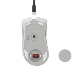 Мышь беспроводная Bloody R90 Plus, White, USB 2.4GHz, оптическая (сенсор BC3332-S), 100 - 5000 cpi, 150 IPS, 8 программируемых кнопок, аккумулятор 500 mAh - Картинка 7