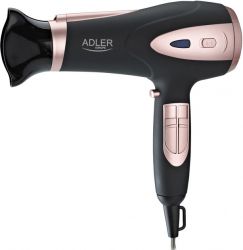 Фен Adler AD-2248, Black/Pink, 2200W, 2 швидкості, 3 режими, іонізація, дифузор, концентратор захист від перегріву - Картинка 2