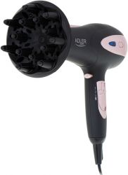 Фен Adler AD-2248, Black/Pink, 2200W, 2 швидкості, 3 режими, іонізація, дифузор, концентратор захист від перегріву - Картинка 4