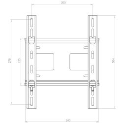 Настенный крепление LCD/Plasma TV 15-42" Квадо К-30 цвет черный, до 50 кг, VESA: 200x200 мм, отступ от стены: 24 мм - Картинка 6