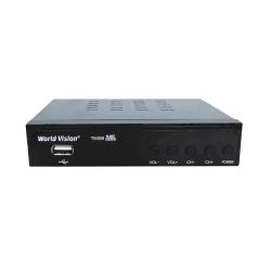 TV-   World Vision T645B, Black, H.265, AC3, DolbyDigital, DVB-T2/T/C, FM , IPTV, DLNA, Stalker, 7 , , 2USB,  ,     