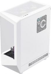 Корпус GameMax Vista COC AW, White, без БП, Mid Tower, ATX / Micro ATX / Mini-ITX, 1xType-C / 1xUSB 3.0 / 1xUSB 2.0, макс. CPU - 155 мм / VGA - 330 мм, 5x120 мм ARGB, боковая и передняя панель из закаленного стекла, ARGB Fan HUB - Картинка 2