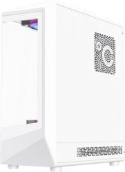 Корпус GameMax Vista COC AW, White, без БП, Mid Tower, ATX / Micro ATX / Mini-ITX, 1xType-C / 1xUSB 3.0 / 1xUSB 2.0, макс. CPU - 155 мм / VGA - 330 мм, 5x120 мм ARGB, боковая и передняя панель из закаленного стекла, ARGB Fan HUB - Картинка 5