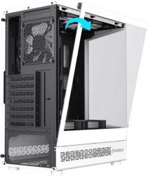 Корпус GameMax Vista COC AW, White, без БП, Mid Tower, ATX / Micro ATX / Mini-ITX, 1xType-C / 1xUSB 3.0 / 1xUSB 2.0, макс. CPU - 155 мм / VGA - 330 мм, 5x120 мм ARGB, боковая и передняя панель из закаленного стекла, ARGB Fan HUB - Картинка 9