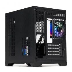 Корпус Qube Crystal ARGB, Black, Mini Tower, без БЖ, для microATX / mini-ITX, 1xUSB 3.2 / 2xUSB 2.0, макс. CPU - 160 мм / VGA - 320 мм, 5x120 мм RGB, бічна панель із загартованого скла (CRYSTAL_GBNU3) - Картинка 5