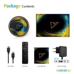 ��-��������� Vontar X2 Amlogic S905W2, 2Gb/16Gb, Wi-Fi 2.4G +5G +100 Mb, USB2.0x2, Mali-G31, HDMI, BT, Android 11, 4K 60 fps - �������� 2