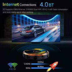 ��-��������� Vontar X2 Amlogic S905W2, 2Gb/16Gb, Wi-Fi 2.4G +5G +100 Mb, USB2.0x2, Mali-G31, HDMI, BT, Android 11, 4K 60 fps - �������� 4