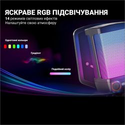 Мікрофон Fifine Q6, Black, USB, підключення дротове, кабель 2 м, RGB підсвічування, - 43 дБ, з регулятором чутливості, з антивібраційним кріпленням та поп-фільтром, дискова стійка - Картинка 9