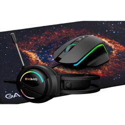   GamePro Combo, Black:  (USB, , 6400 dpi, 7 , 1.5 ),  (, USB+3.5 ,  2.1 , 32 , 120 )     (245 x 320 x 2 , /) (GS890)
